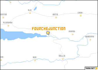 map of Fourche Junction