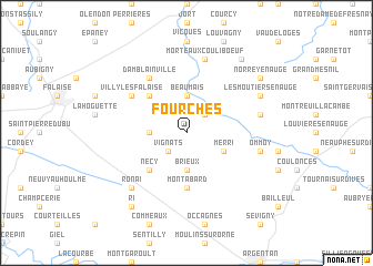 map of Fourches