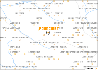 map of Fourcinet