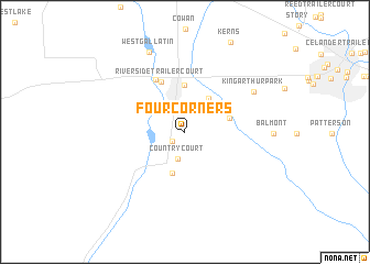 map of Four Corners