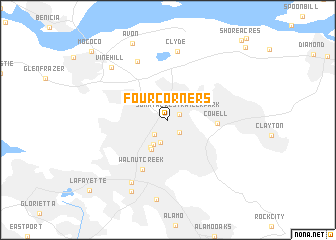 map of Four Corners