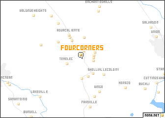 map of Four Corners