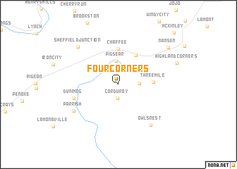 map of Four Corners