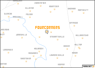 map of Four Corners