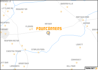 map of Four Corners