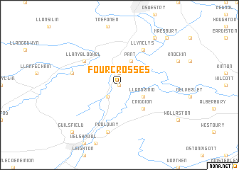 map of Four Crosses