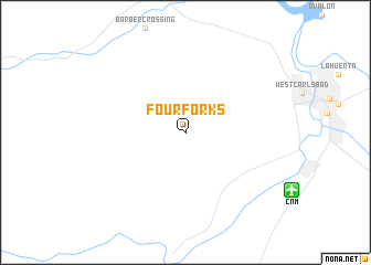 map of Four Forks