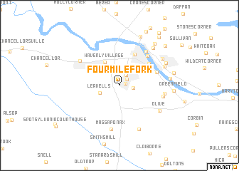 map of Fourmile Fork