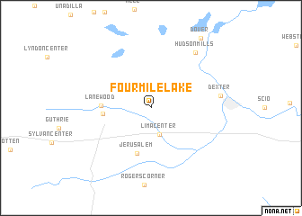 map of Fourmile Lake