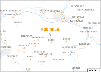 map of Four Mile