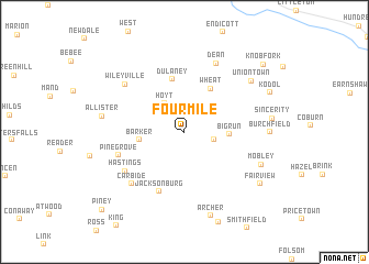 map of Four Mile