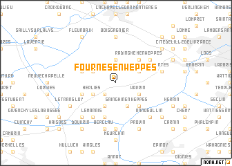 map of Fournes-en-Weppes