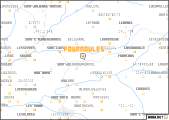map of Fournoulès