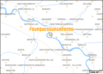 map of Fourques-sur-Garonne