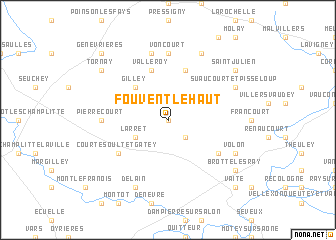 map of Fouvent-le-Haut