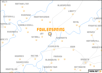 map of Fowler Spring