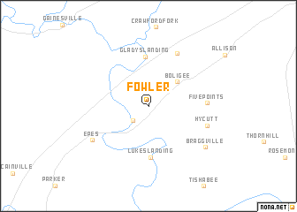 map of Fowler