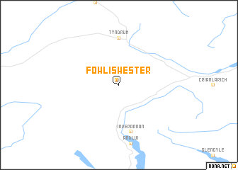 map of Fowlis Wester