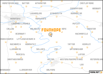 map of Fownhope
