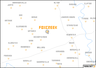 map of Fox Creek