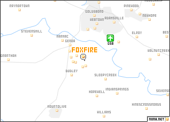 map of Foxfire