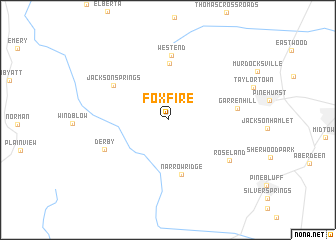 map of Foxfire