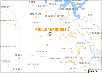 map of Foxland Forest