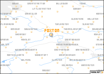 map of Foxton