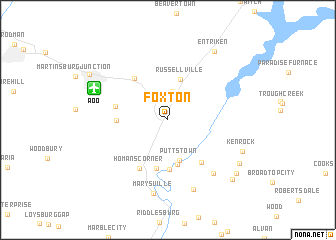 map of Foxton