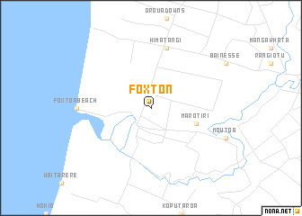 map of Foxton