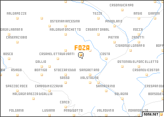 map of Foza