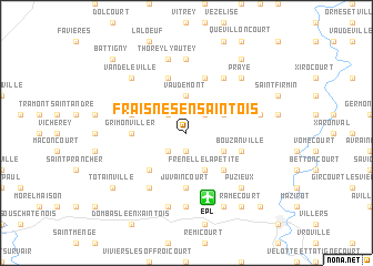 map of Fraisnes-en-Saintois