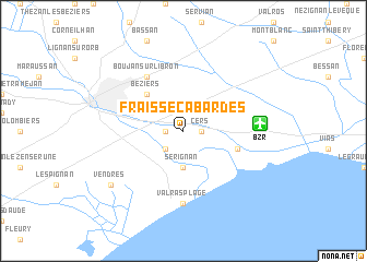 map of Fraisse-Cabardès