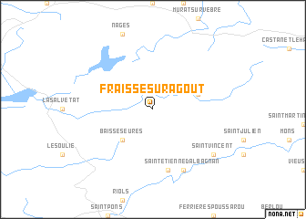 map of Fraïsse-sur-Agout