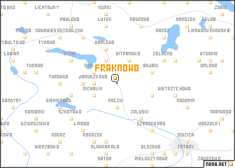 map of Frąknowo