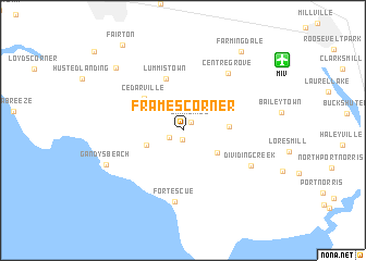 map of Frames Corner