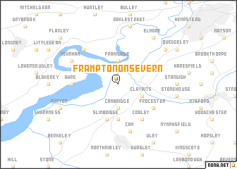 map of Frampton on Severn