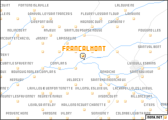 map of Francalmont