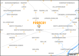 map of Françay