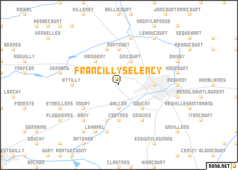 map of Francilly-Selency
