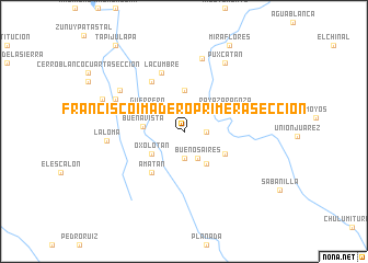 map of Francisco I. Madero Primera Sección