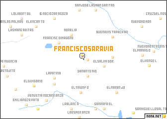 map of Francisco Saravia