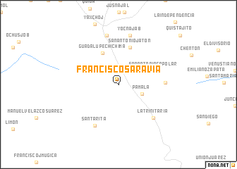 map of Francisco Saravia