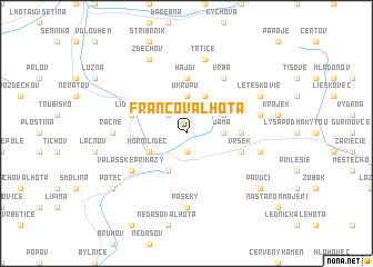 map of Francova Lhota