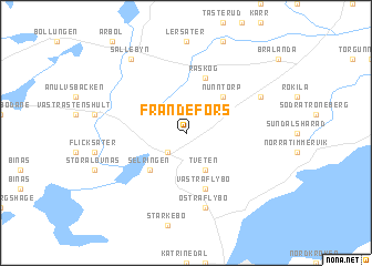 map of Frändefors