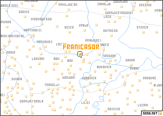 map of Franića Šor