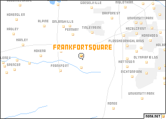 map of Frankfort Square