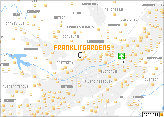 map of Franklin Gardens