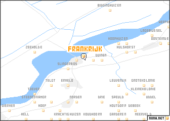 map of Frankrijk