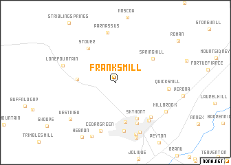 map of Franks Mill